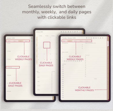 2025 Undated Digital Planner