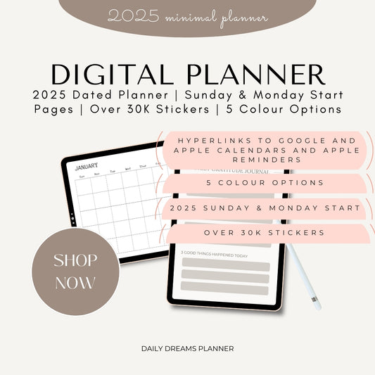 2025 Undated Digital Planner